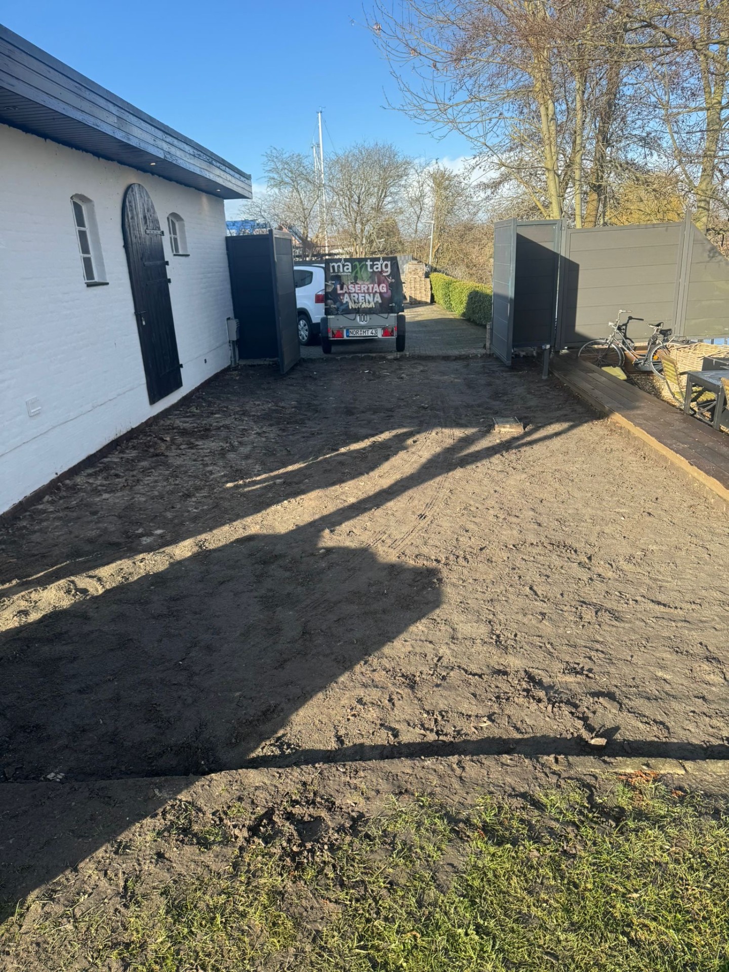 Vorbereitung der Terrassenfläche